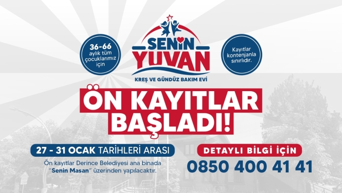 Derince Belediyesi´nin Yeni Kreşinde Ön Kayıtlar Başladı